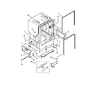 KitchenAid KUDS30FXSS9 tub and frame parts diagram