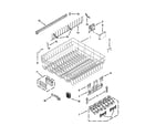 KitchenAid KUDS30FXSS9 upper rack and track parts diagram