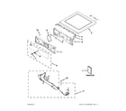 Whirlpool WED80HEBW0 top and console parts diagram