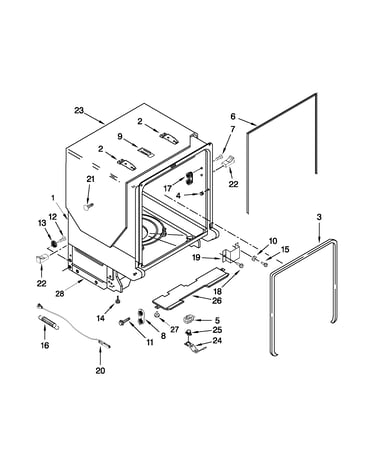 Tub and frame parts