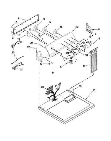 Top and console parts