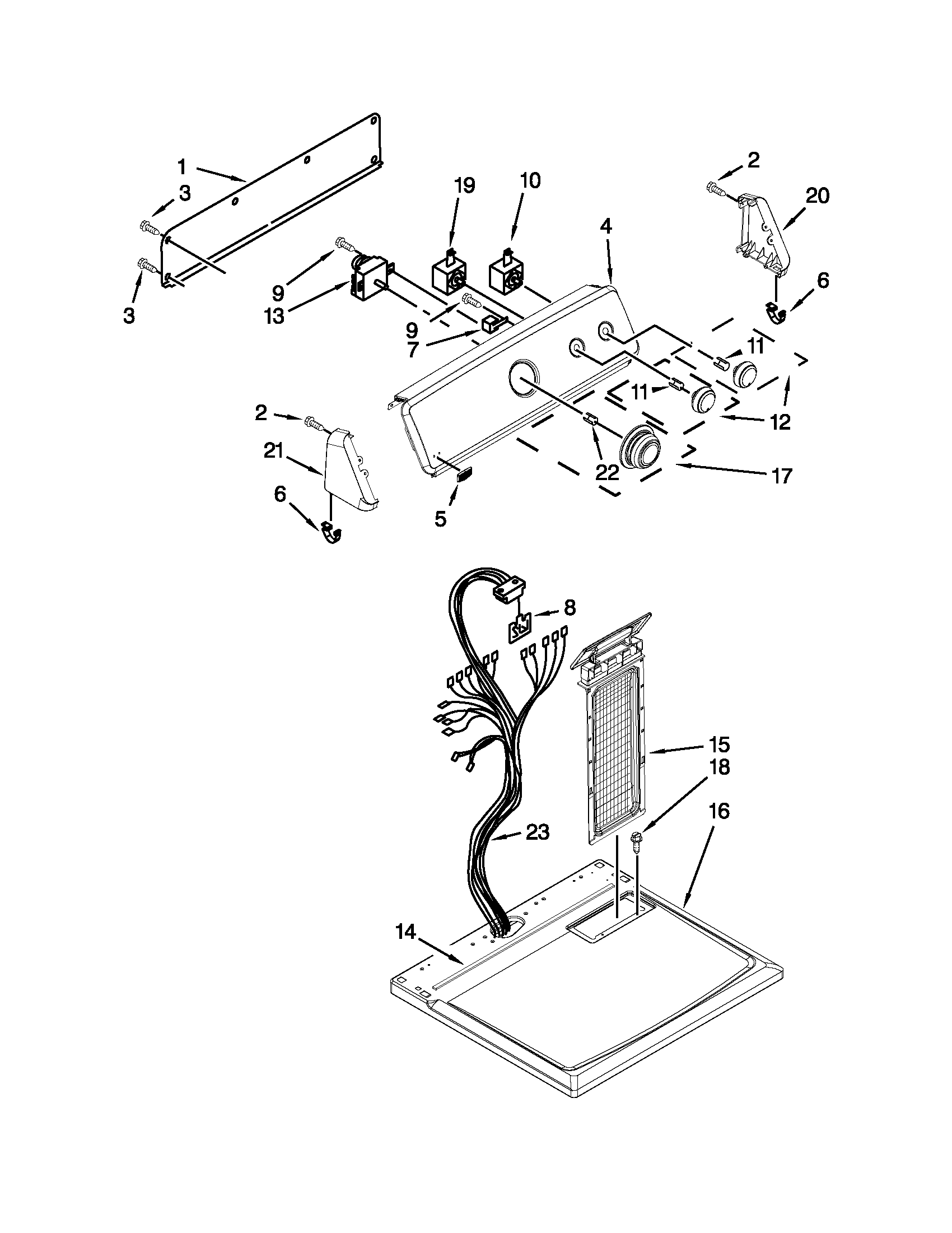 Top and console parts
