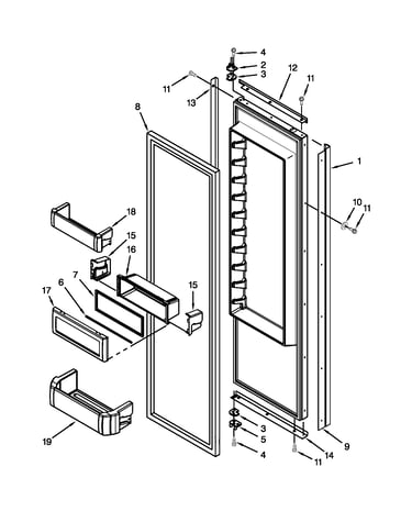Refrigerator door parts