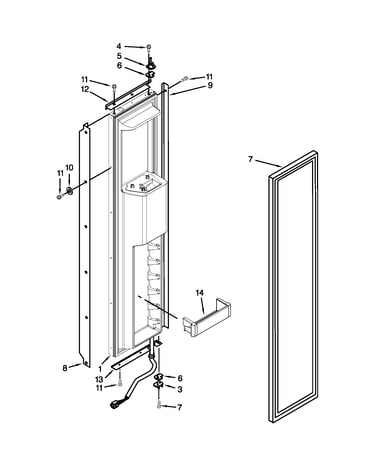 Freezer door parts
