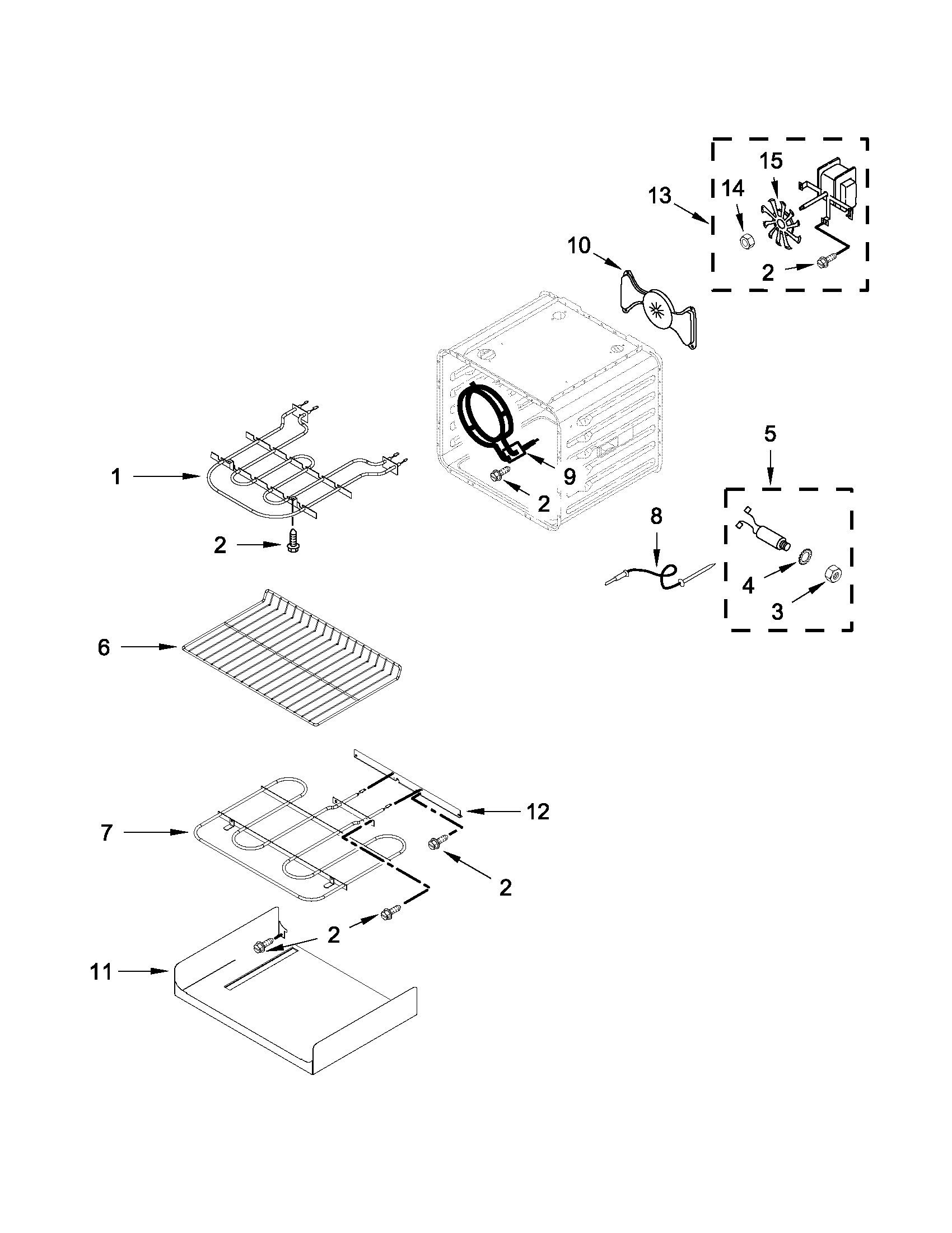 Internal oven parts