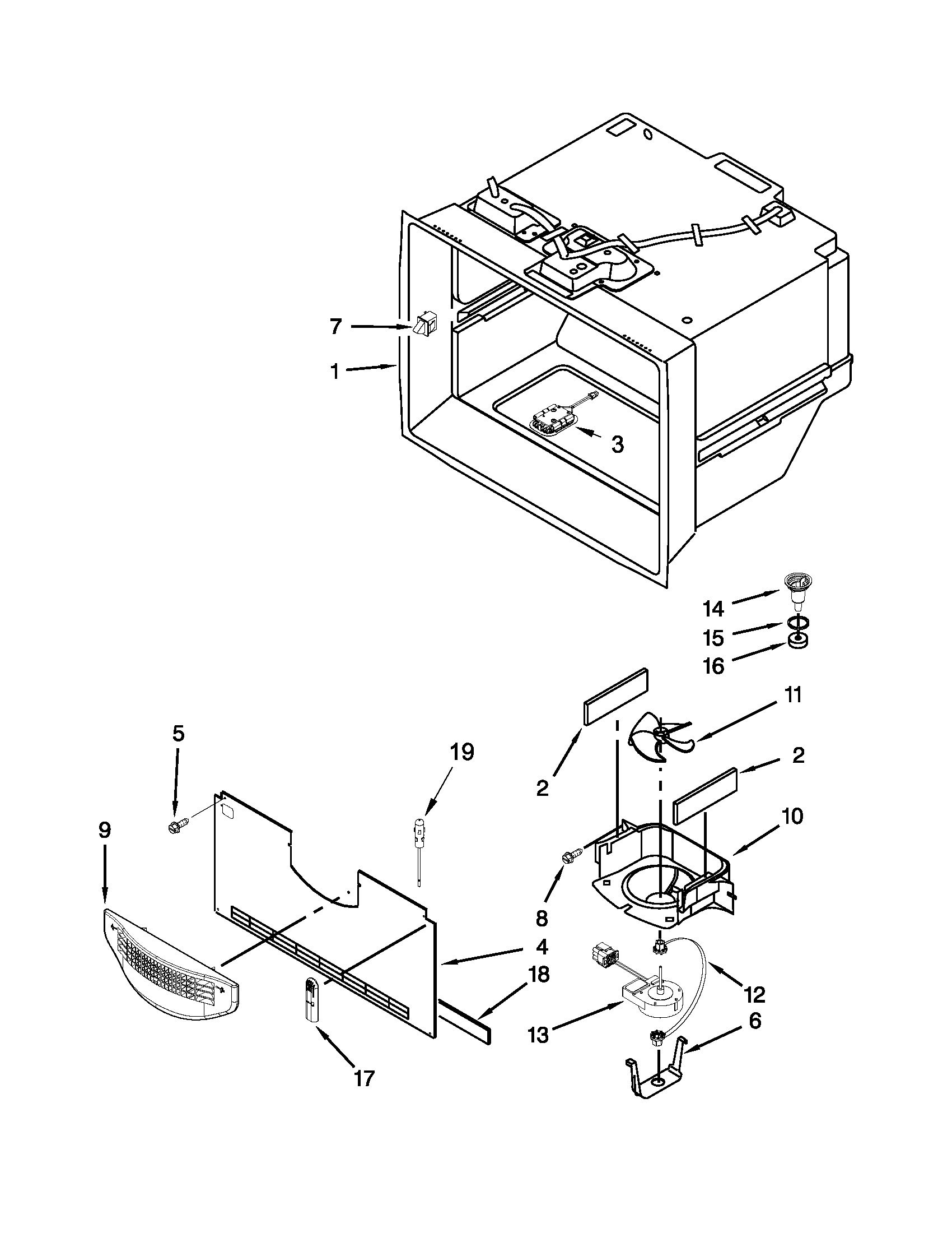 Freezer liner parts