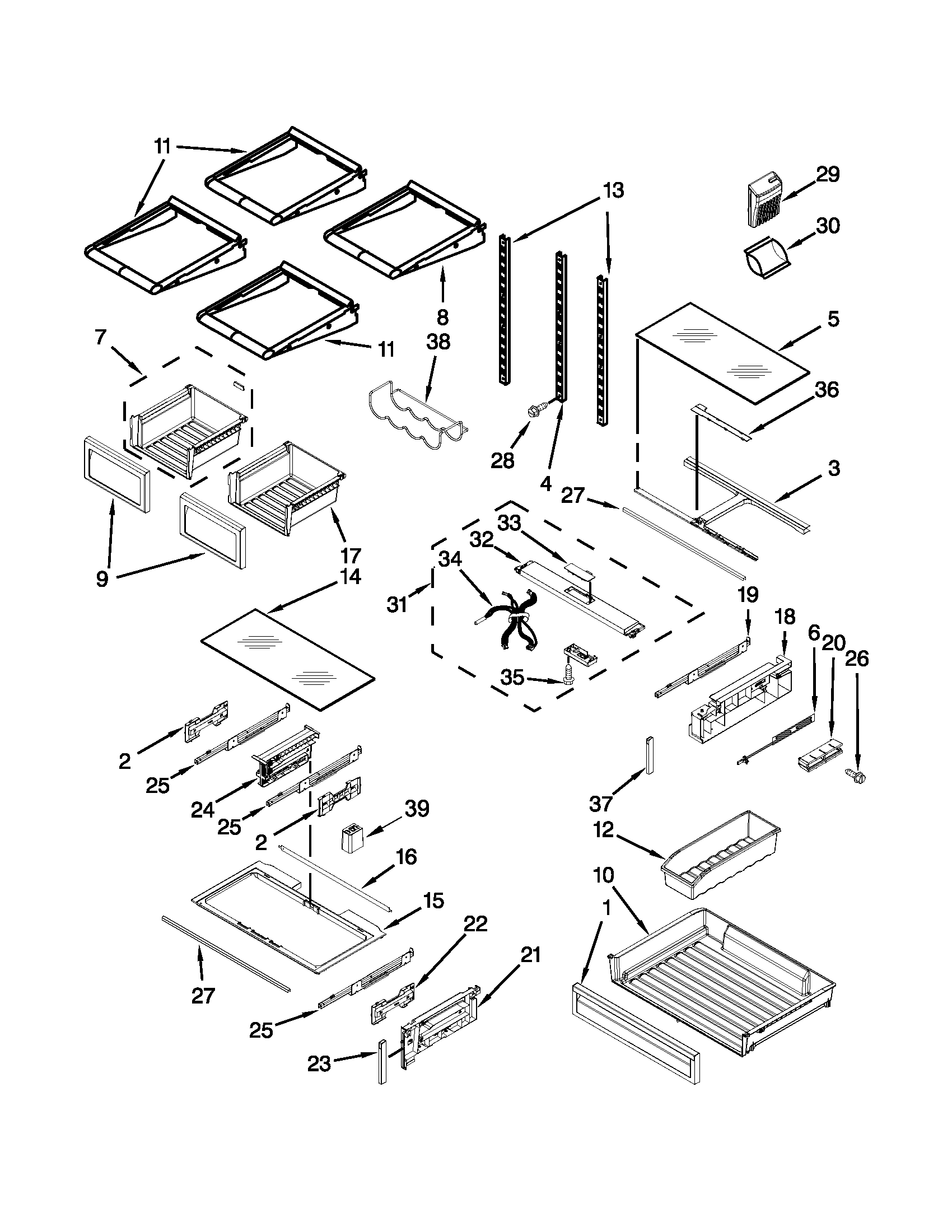 Shelf parts