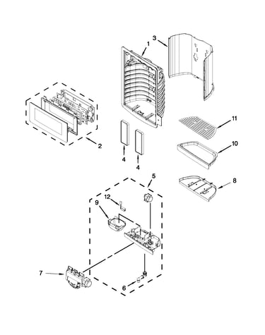 Dispenser front parts