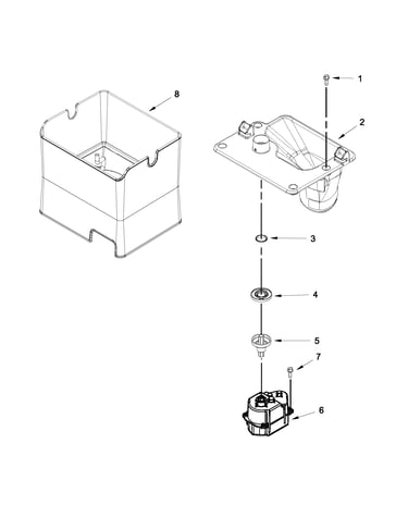 Motor and ice container parts
