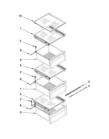 Refrigerator shelf parts