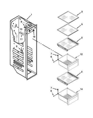 Freezer liner parts