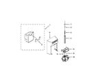 Whirlpool WRS950SIAH00 motor and ice container parts diagram