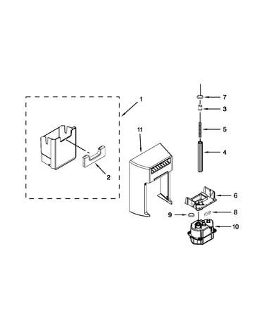 Motor and ice container parts