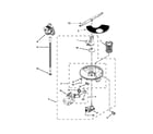 Whirlpool 7WDT770PAYW4 pump, washarm and motor parts diagram