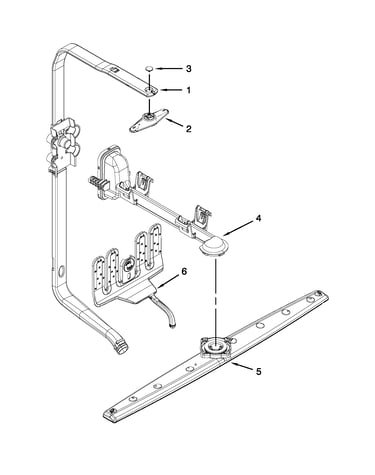 Upper wash and rinse parts