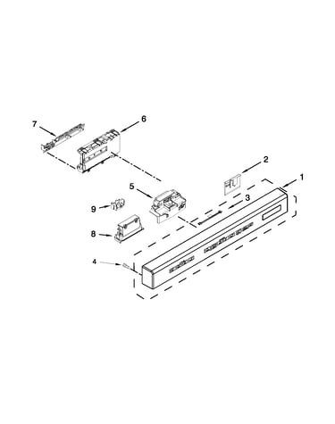 Control panel and latch parts