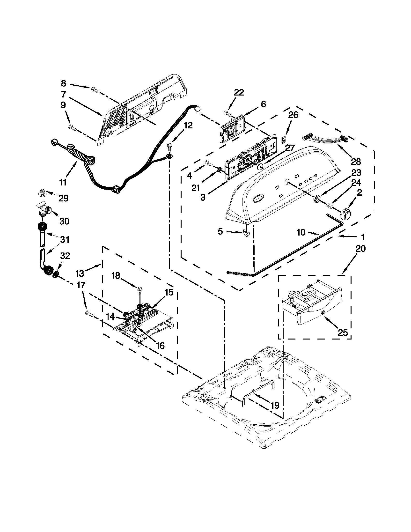 Console and dispenser parts