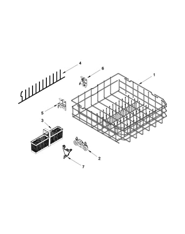 Lower rack parts