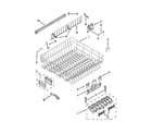 KitchenAid KUDS35FXSS9 upper rack and track parts diagram