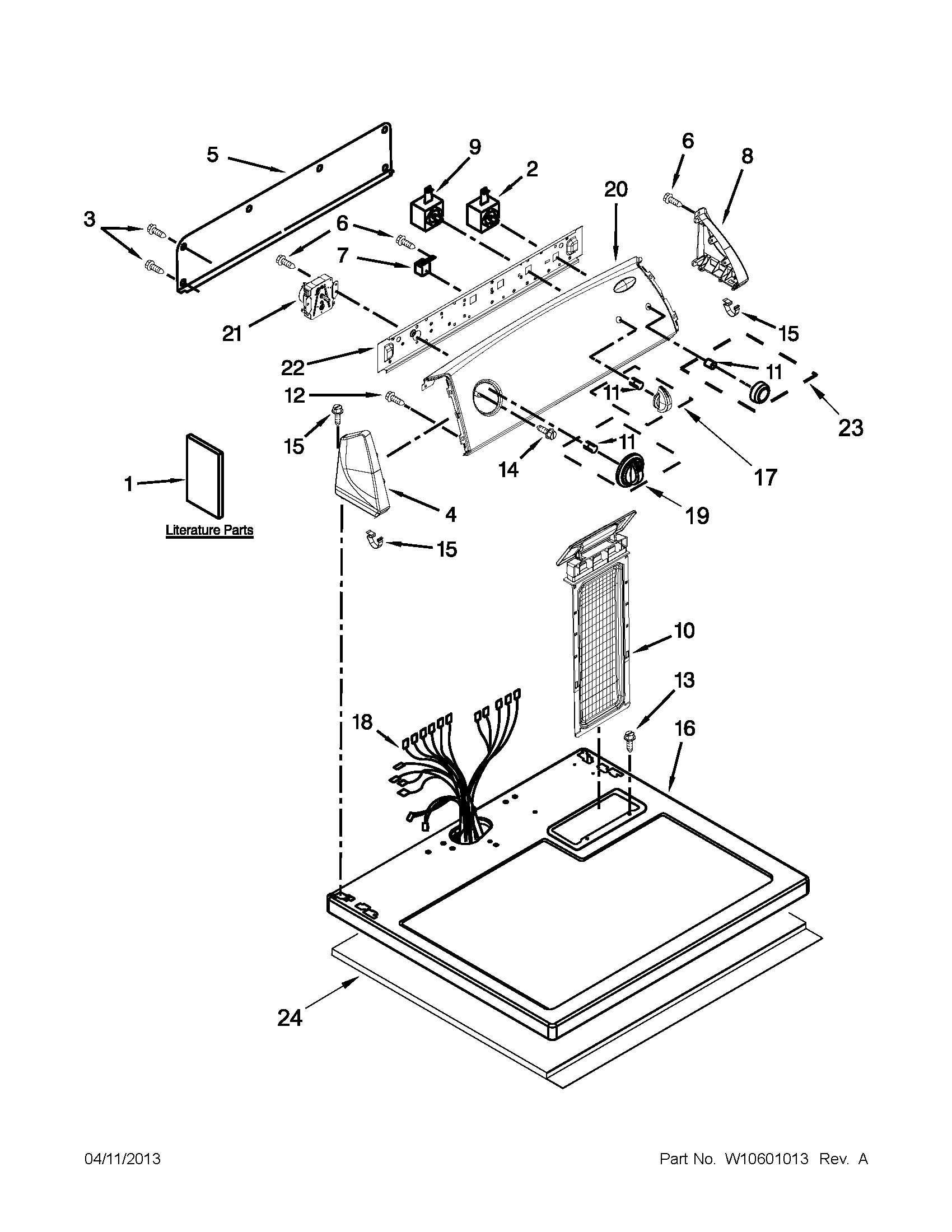 Top and console parts
