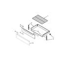 Maytag MER7662WS2 drawer and rack parts diagram