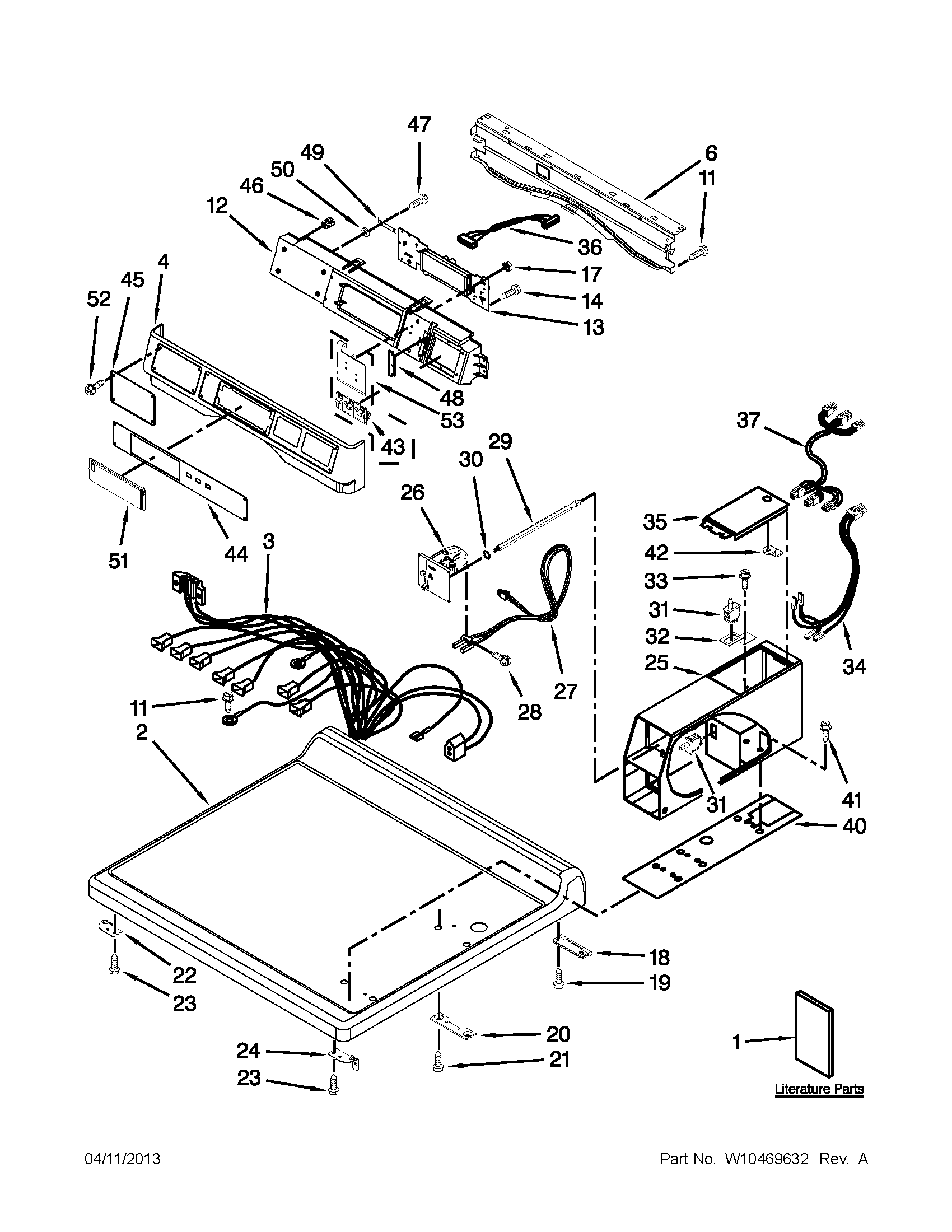 Top and console parts