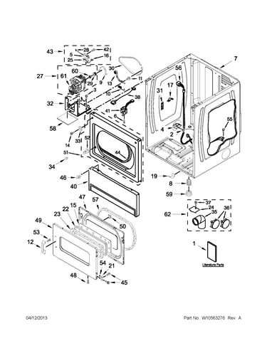 Lower cabinet and front panel parts
