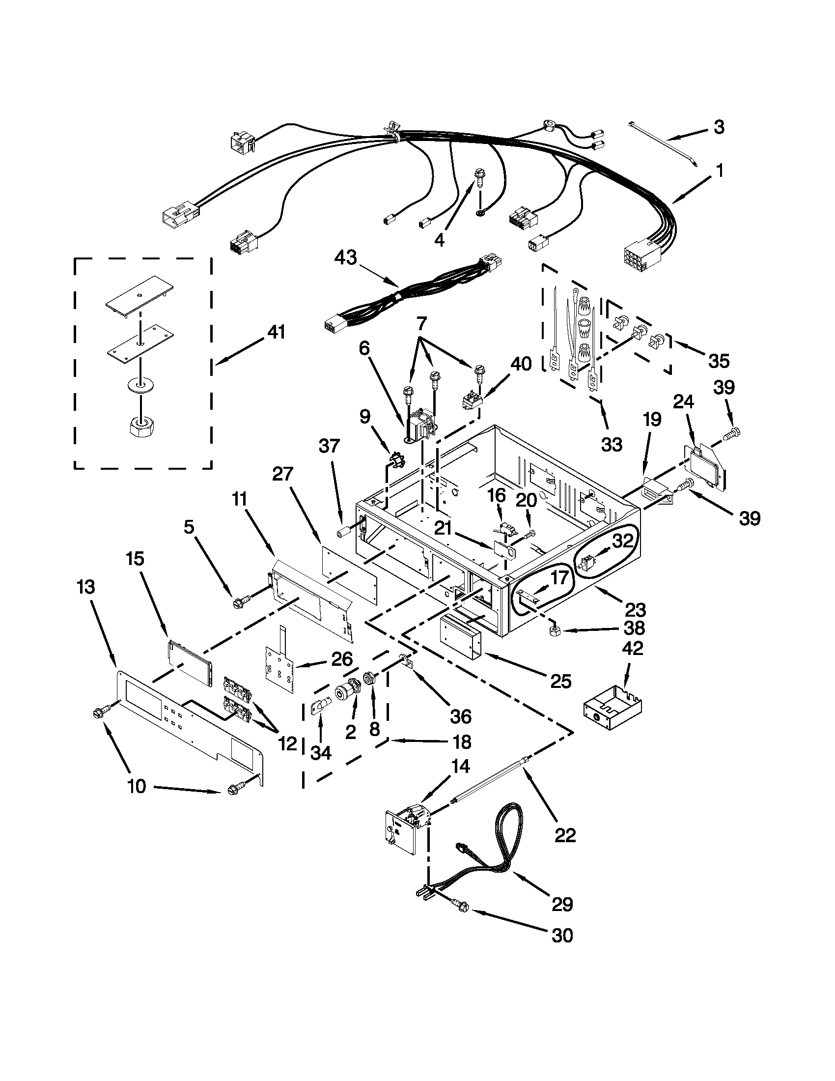 Control panel and separator parts