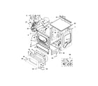 Maytag MLE24PDAYW2 upper cabinet and front panel parts diagram