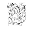 Maytag MLE24PDAYW2 upper and lower bulkhead parts diagram