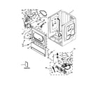 Maytag MLG24PDAWW3 lower cabinet & front panel parts diagram