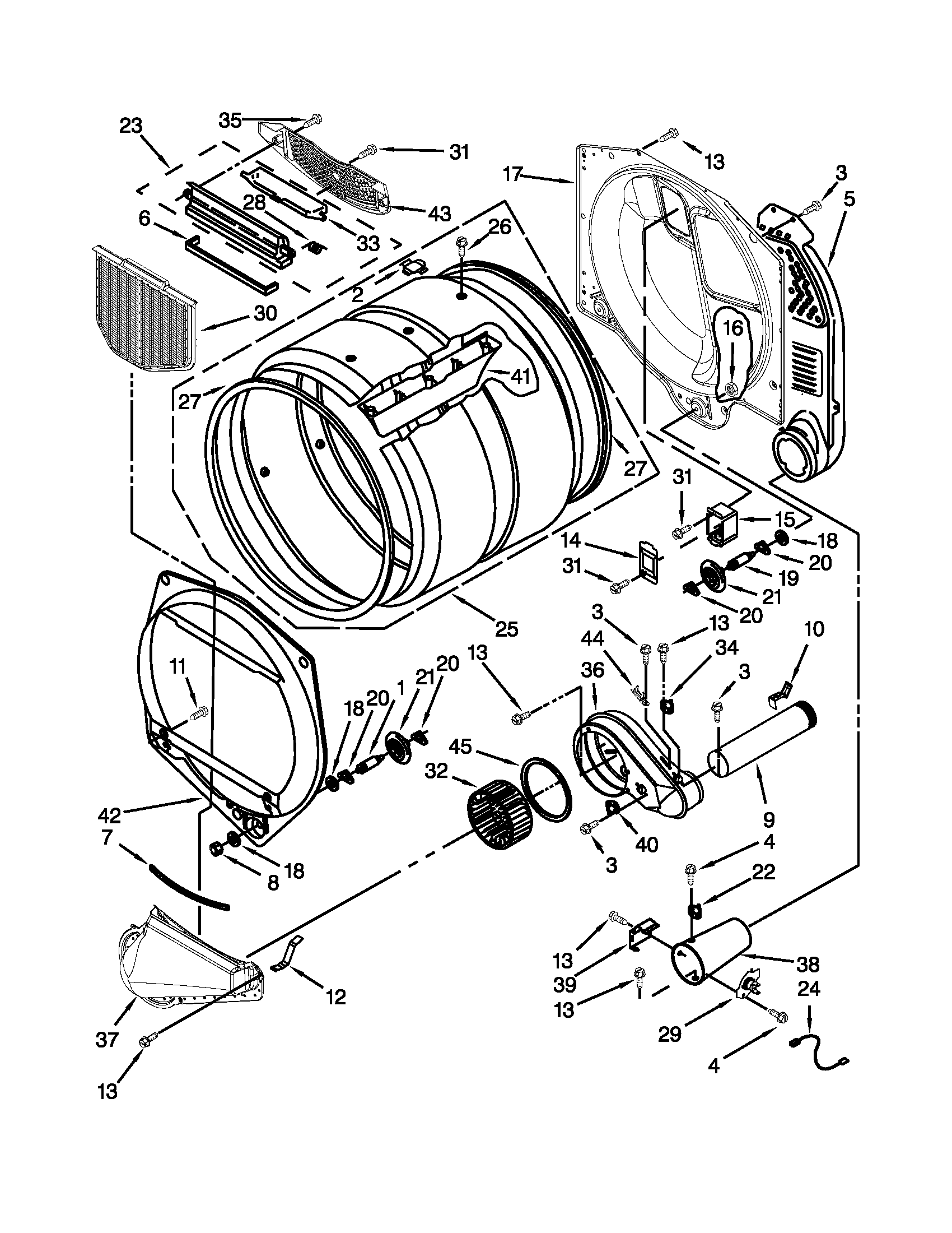 Upper and lower bulkhead parts