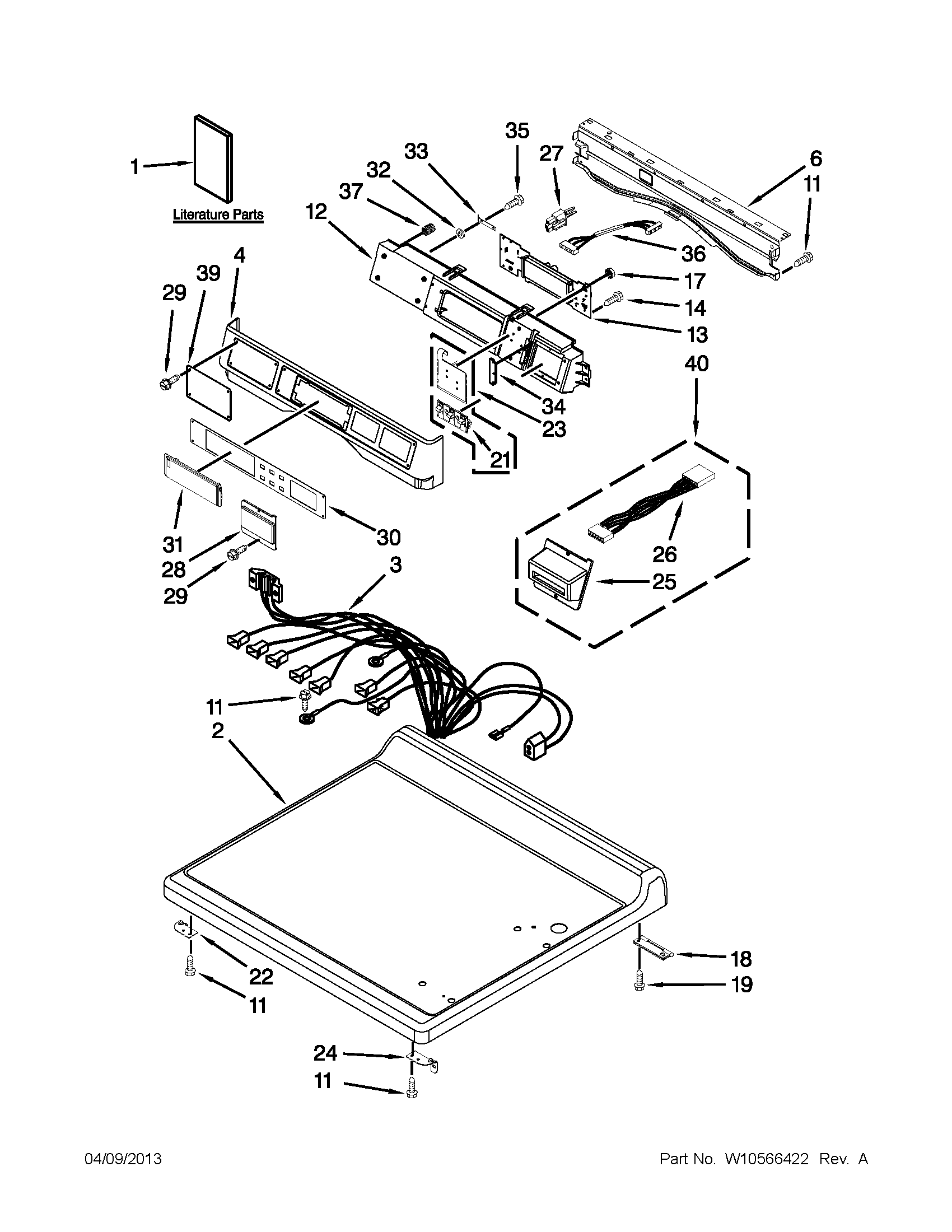 Top and console parts