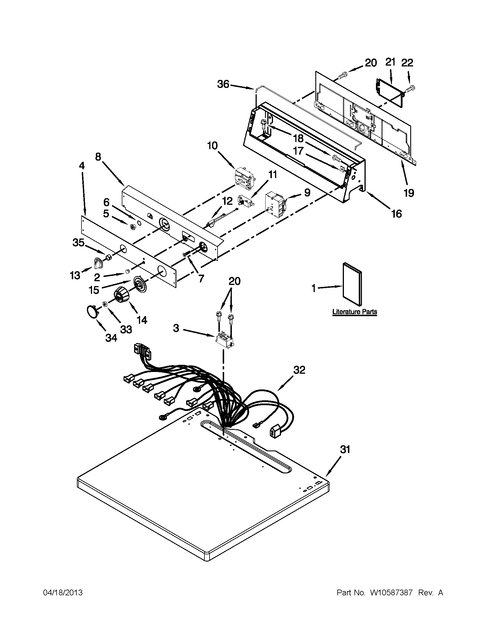 Top and console parts