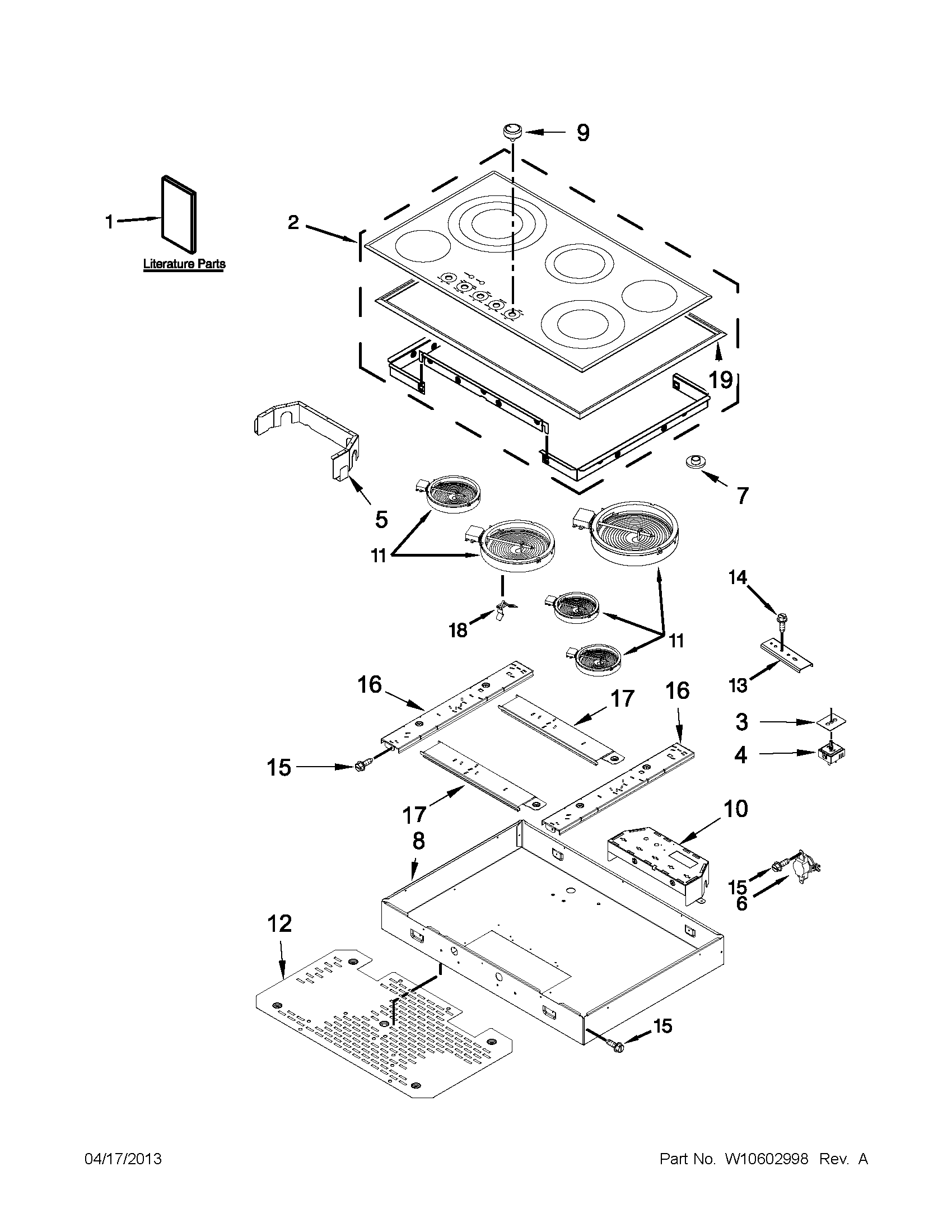Cooktop parts