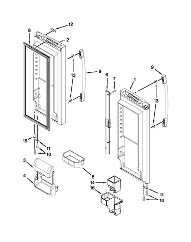 Refrigerator door parts