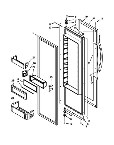 Refrigerator door parts