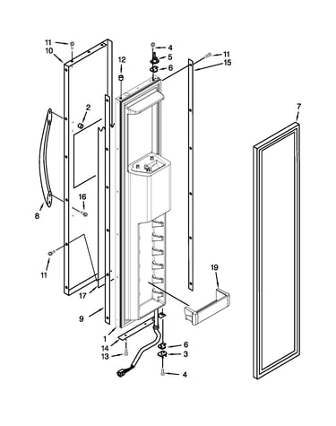 Freezer door parts