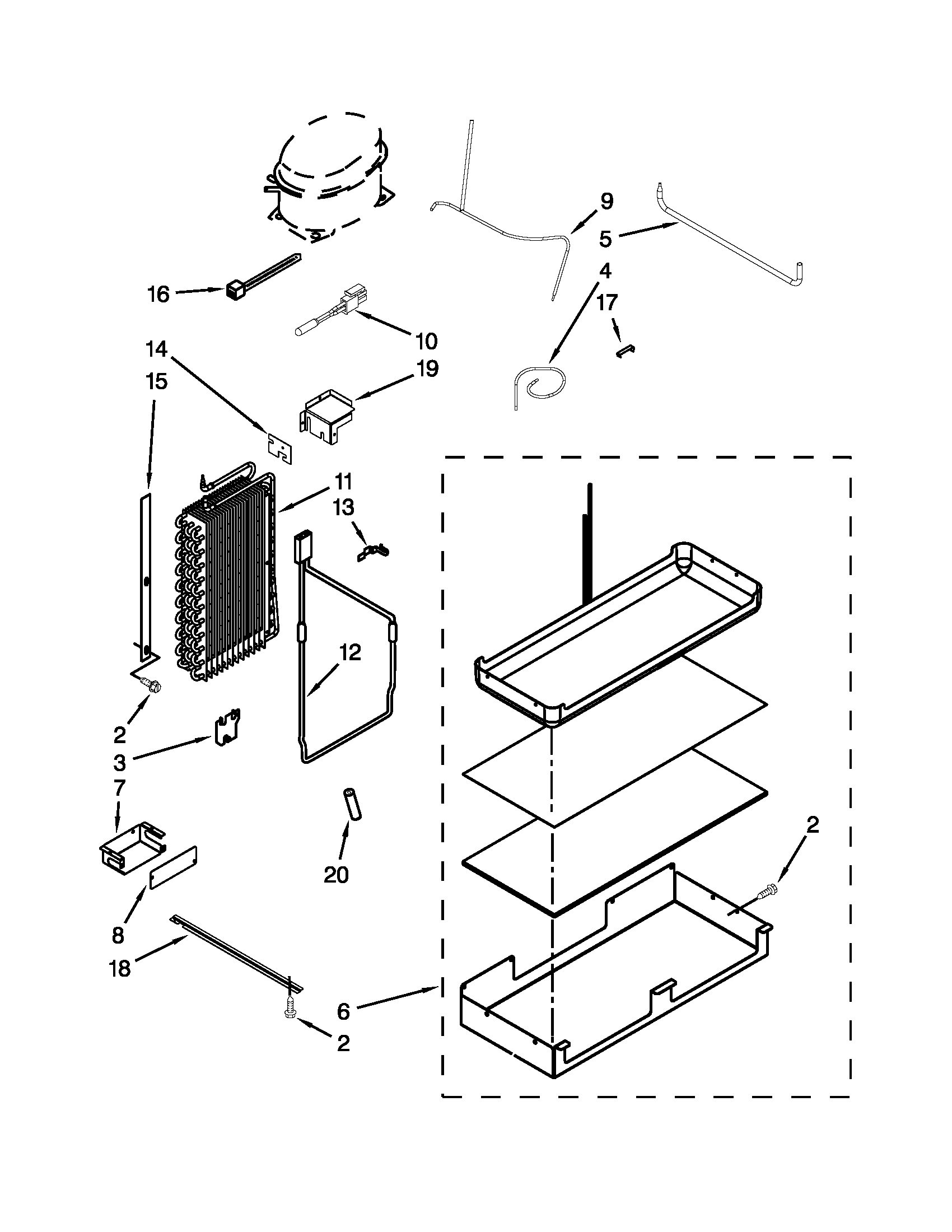 LOWER UNIT AND TUBE PARTS