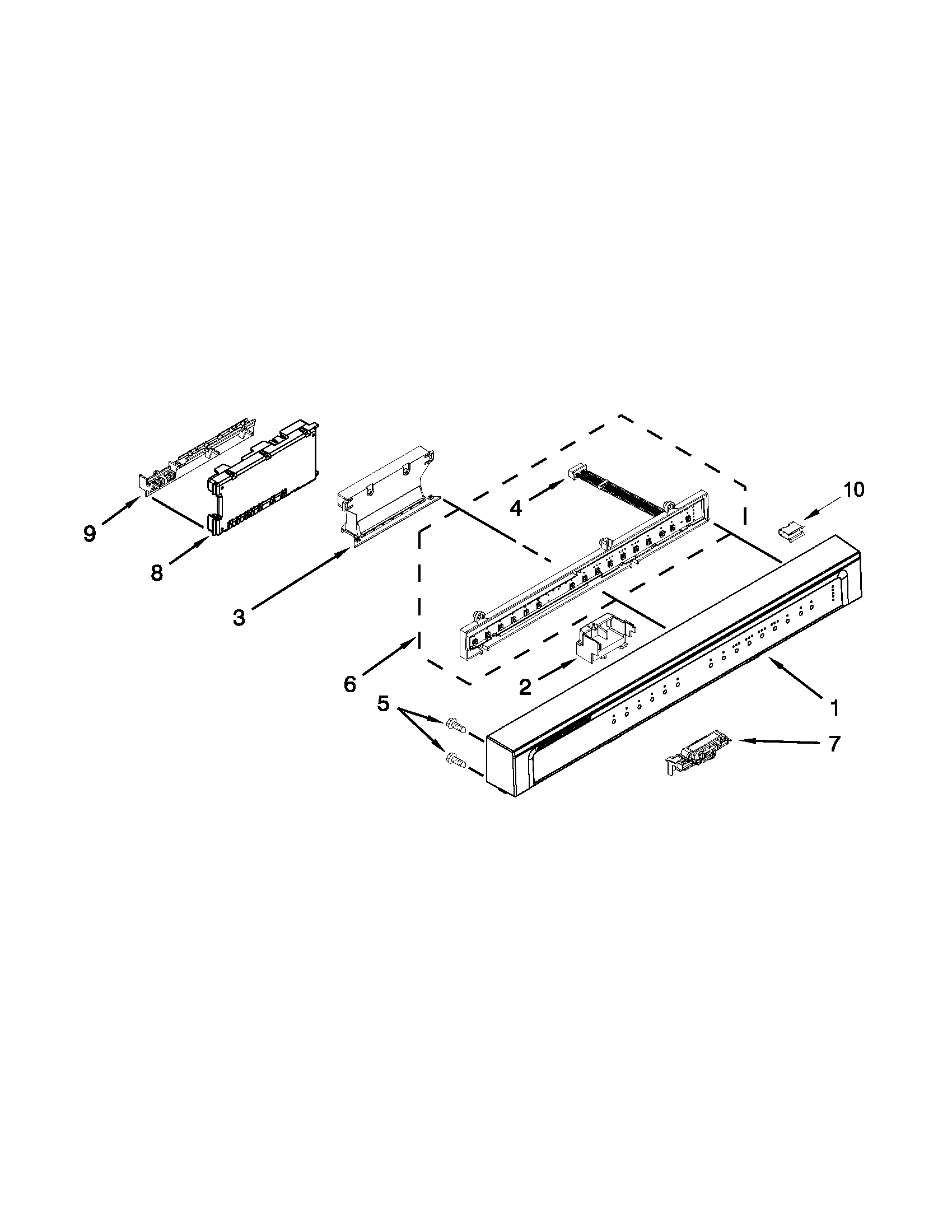 CONTROL PANEL AND LATCH PARTS