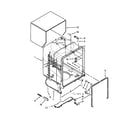 Whirlpool WDF530PAYB5 tub and frame parts diagram
