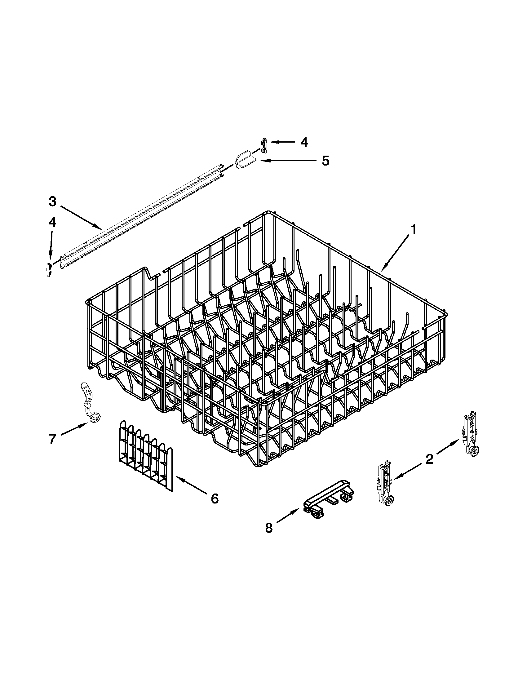 UPPER RACK AND TRACK PARTS