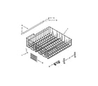 Whirlpool WDF530PAYB5 upper rack and track parts diagram