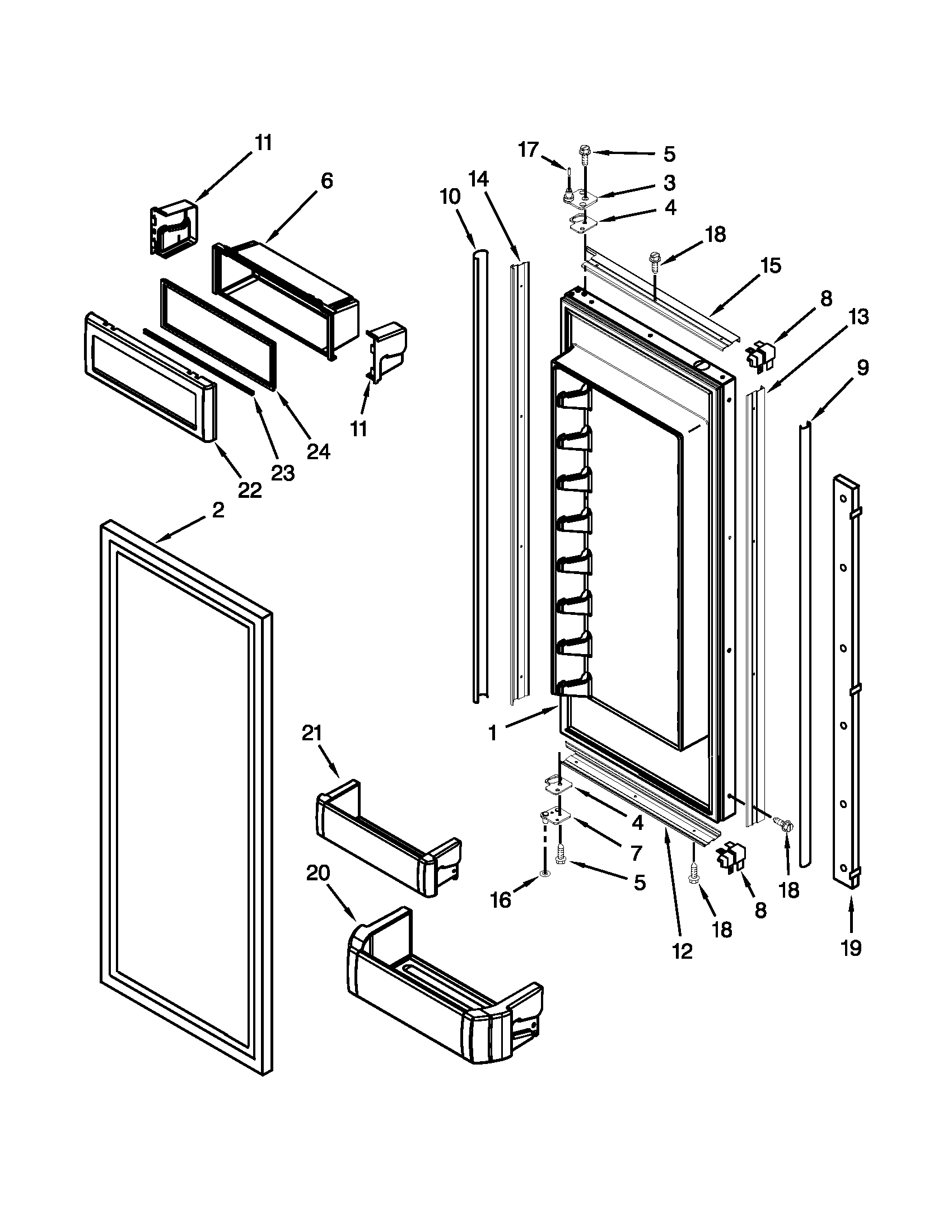 REFRIGERATOR DOOR PARTS