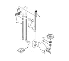Whirlpool WDF750SAYW2 fill, drain and overfill parts diagram