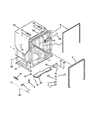 Tub and frame parts