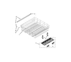 Whirlpool WDF750SAYM2 upper rack and track parts diagram