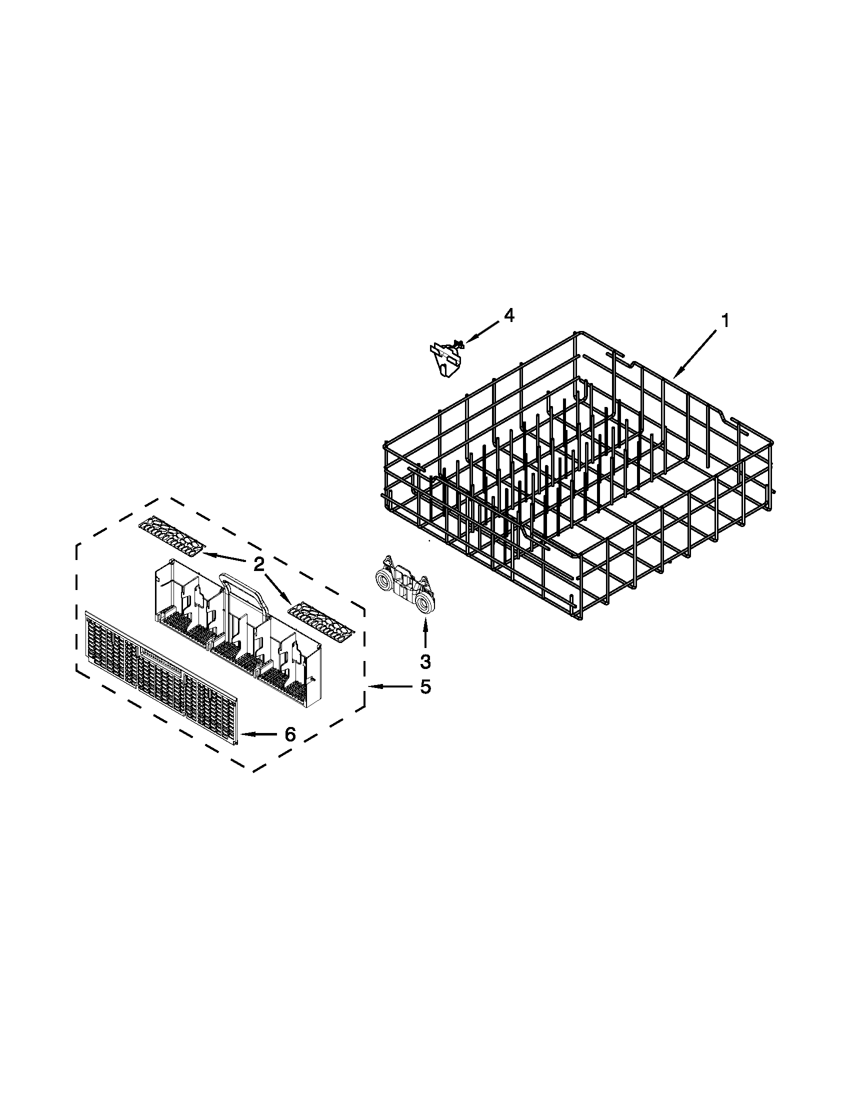 Lower rack parts