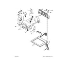 Whirlpool 3LWED4900YW2 top and console parts diagram