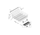 Whirlpool WDF780SLYW2 upper rack and track parts diagram
